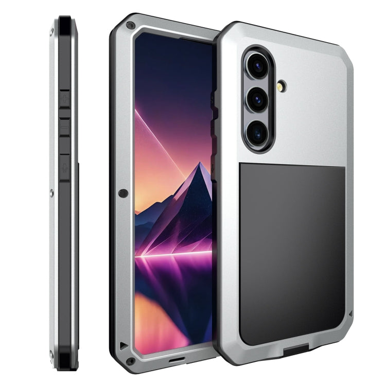 Stoßfeste, wasserdichte Handyhülle aus Silikon + Zinklegierung, für Samsung Galaxy S25 Edge 5G, für Samsung Galaxy S25 5G, für Samsung Galaxy S25+ 5G, für Samsung Galaxy S25 Ultra 5G, für Samsung Galaxy S24 Ultra 5G, für Samsung Galaxy S24+ 5G