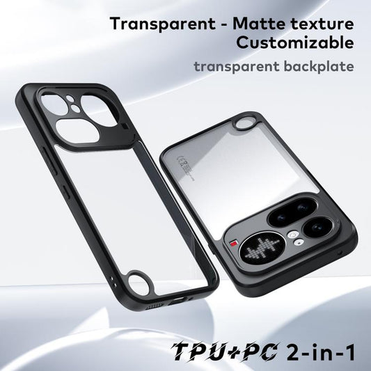 Frosted TPU + Transparent PC Phone Case, For Nothing Phone 4a Pro, For Nothing Phone 4a, For Nothing CMF Phone 2 Pro, For Nothing Phone 3a, For Nothing Phone 3a Pro, For Nothing CMF Phone 1, For Nothing Phone 2a