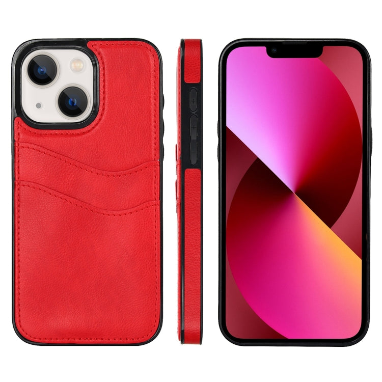 Litchi Leather Skin Card Slots Phone Case