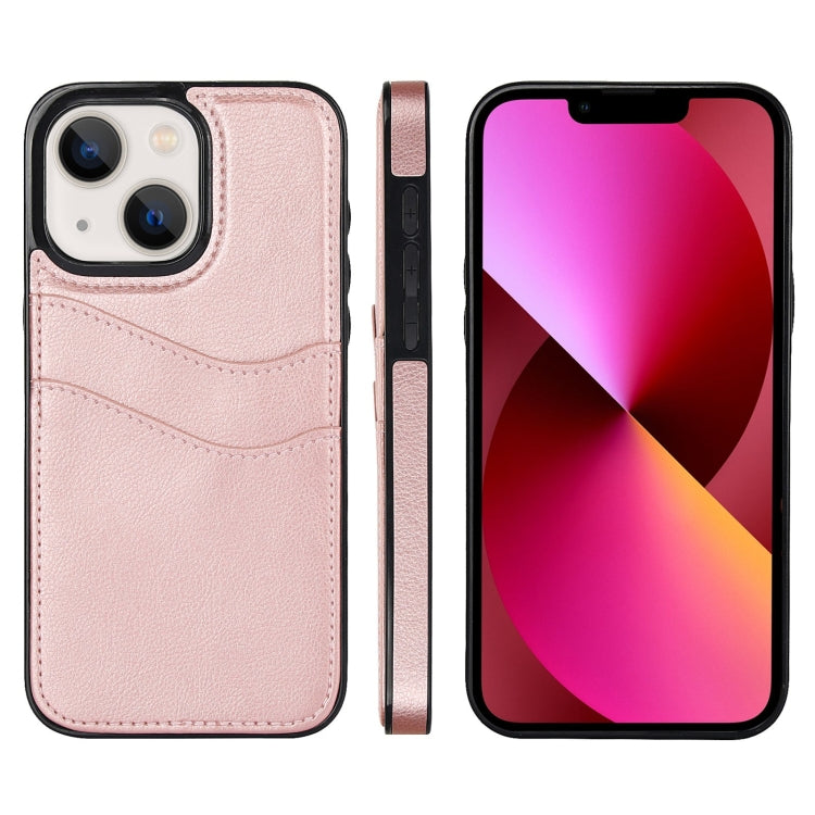 Litchi Leather Skin Card Slots Phone Case