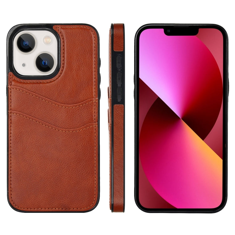 Litchi Leather Skin Card Slots Phone Case