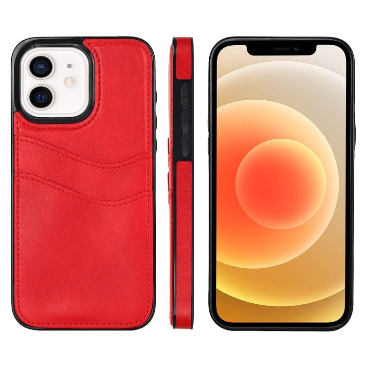 Litchi Leather Skin Card Slots Phone Case