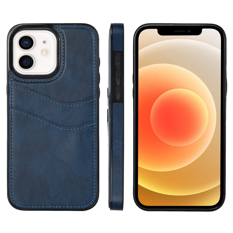 Litchi Leather Skin Card Slots Phone Case