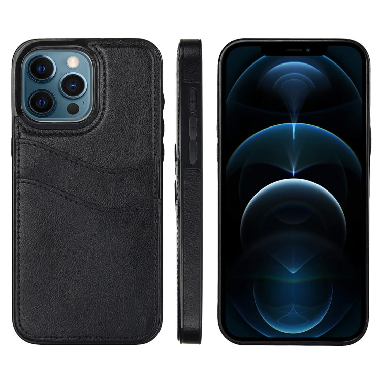 Litchi Leather Skin Card Slots Phone Case