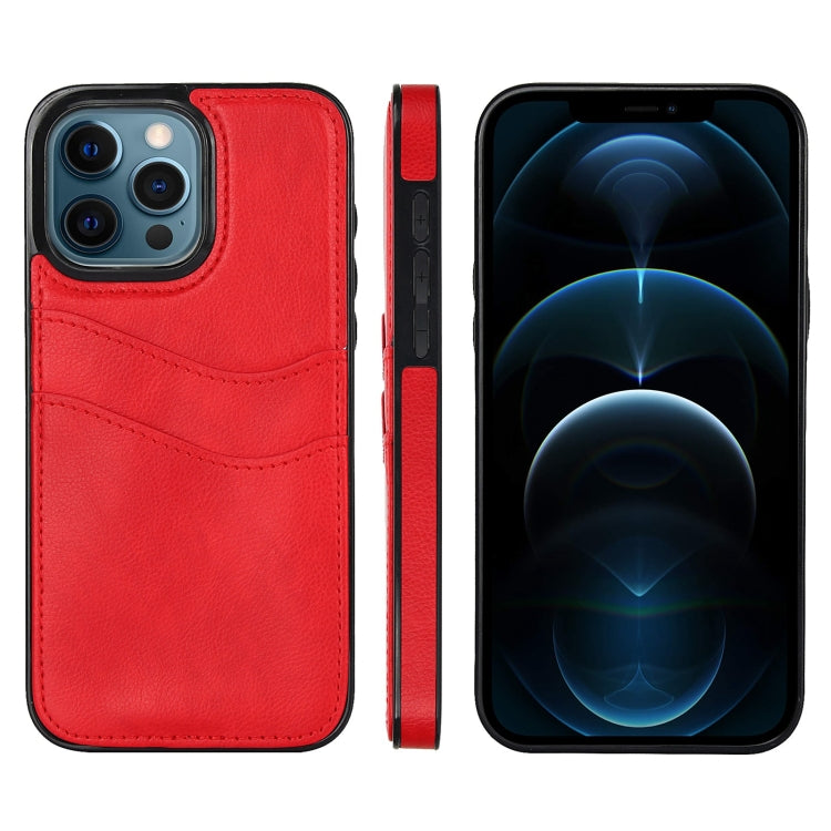 Litchi Leather Skin Card Slots Phone Case