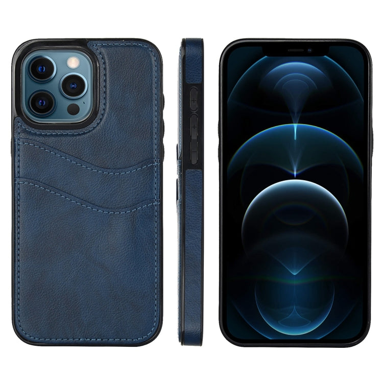 Litchi Leather Skin Card Slots Phone Case