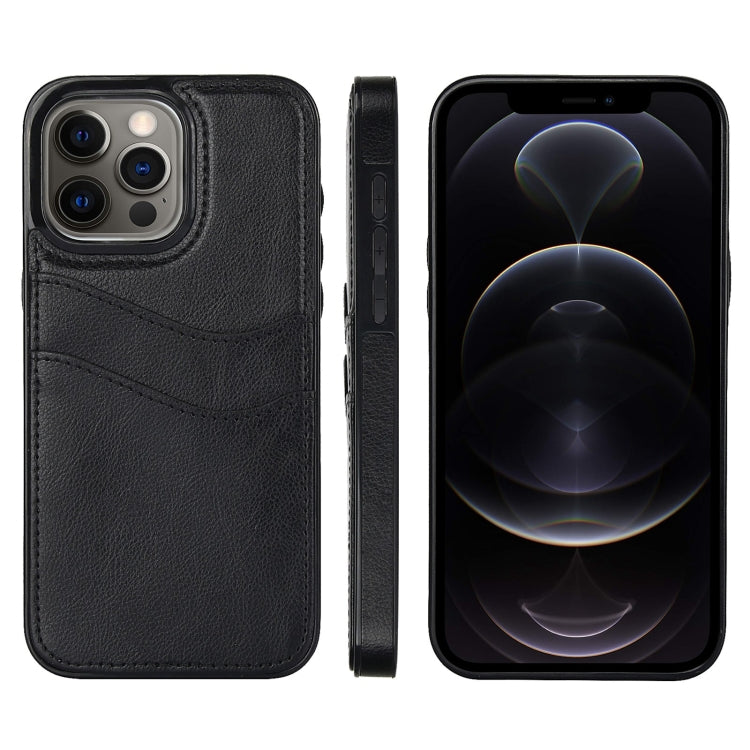 Litchi Leather Skin Card Slots Phone Case