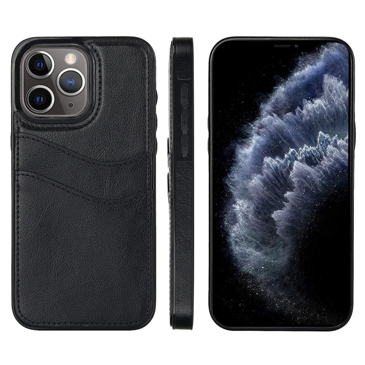 Litchi Leather Skin Card Slots Phone Case