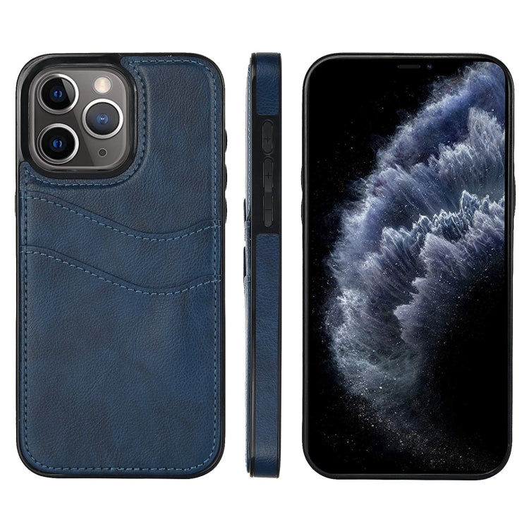 Litchi Leather Skin Card Slots Phone Case