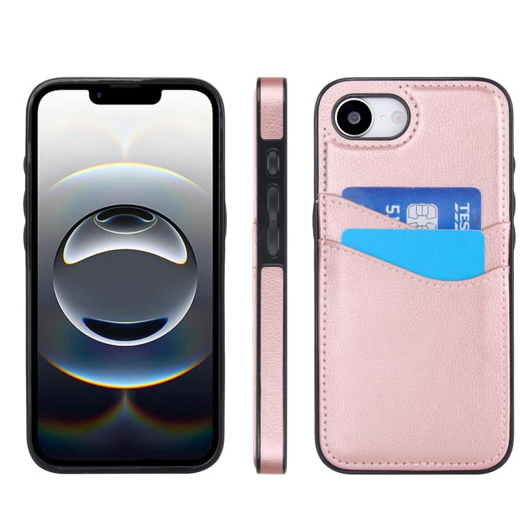 Litchi Leather Skin Card Slots Phone Case