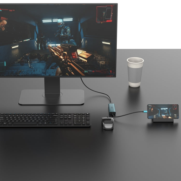 Onten UC123 5 in 1 USB-C / Type-C to HDMI + USB3.0 HUB Docking Station with 5V Input, UC123