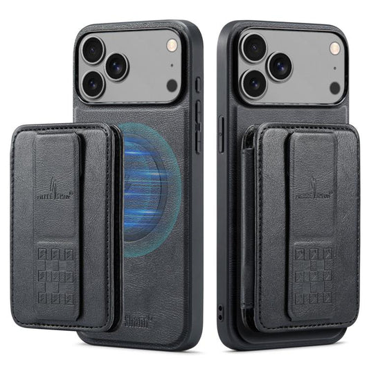 Fierre Shann Oil Wax Cow Leather Card Holder Back Phone Case, For iPhone 18 Pro / 17 Pro, For iPhone 18 Pro Max / 17 Pro Max, For iPhone 17e / 16e, For iPhone 17, For iPhone Air, For iPhone 16 Pro Max, For iPhone 16 Pro, For iPhone 16 Plus, For iPhone ...