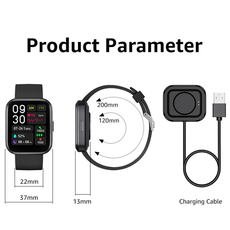 GS6 1.69 inch Runmefit Pressure MET BT Call Smart Watch, Heart Rate / Blood Pressure / Body Temperature