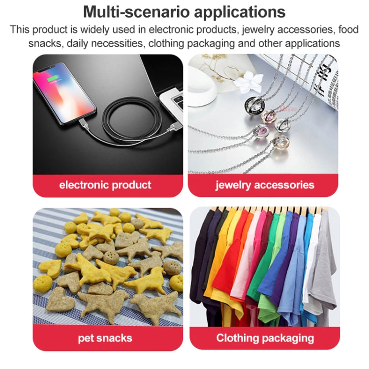 100pcs / Pack Pearlized Translucent CPP Plastic Packaging Ziplock Bag, 10.5x15cm, 12x17cm