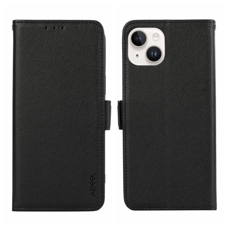 ABEEL Side-Magnetic Litchi Pattern Leather RFID Phone Case