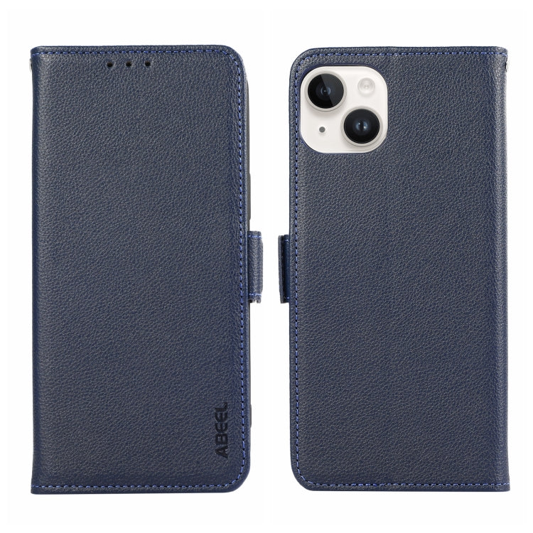 ABEEL Side-Magnetic Litchi Pattern Leather RFID Phone Case