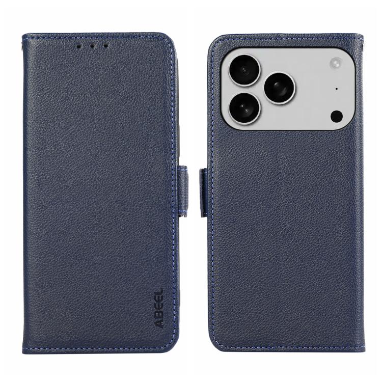 ABEEL Side-Magnetic Litchi Pattern Leather RFID Phone Case