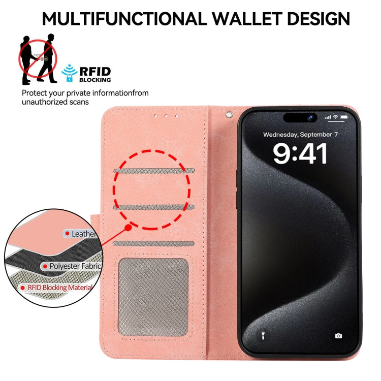 ABEEL Color Block Magnetic RFID Leather Phone Case