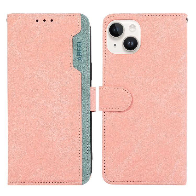 ABEEL Color Block Magnetic RFID Leather Phone Case