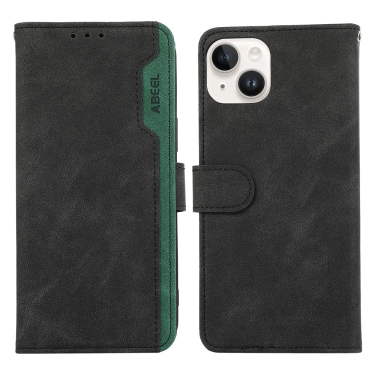 ABEEL Color Block Magnetic RFID Leather Phone Case