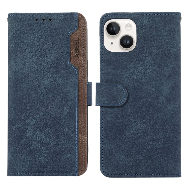 ABEEL Color Block Magnetic RFID Leather Phone Case