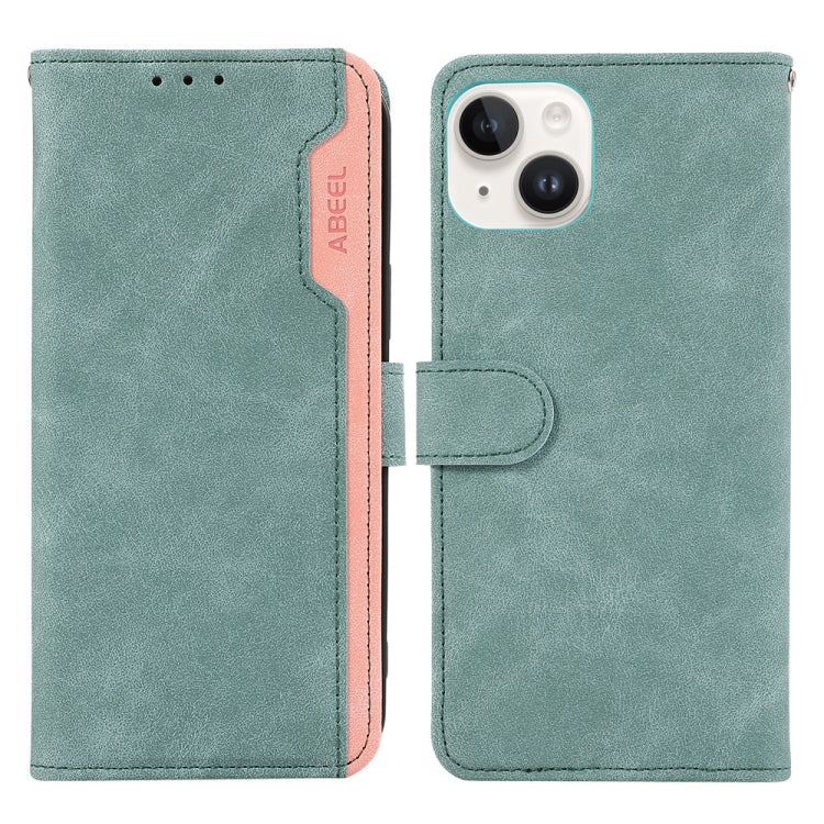 ABEEL Color Block Magnetic RFID Leather Phone Case