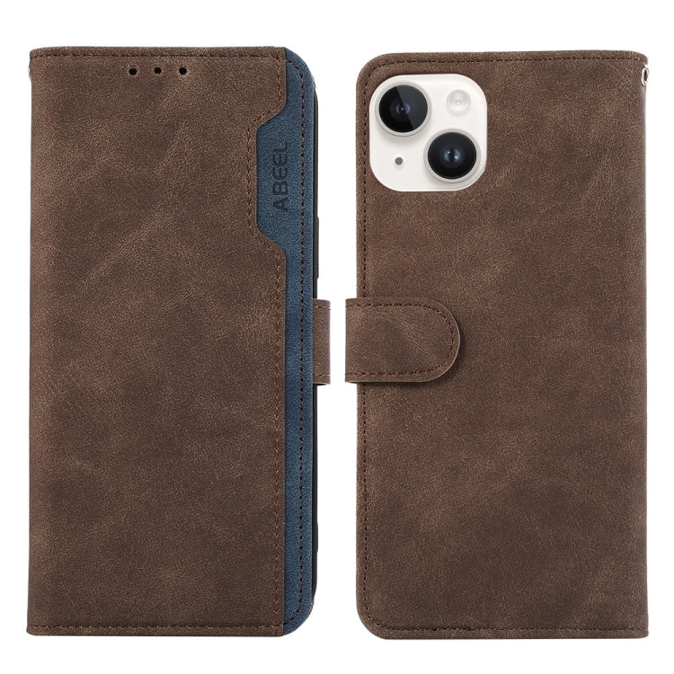 ABEEL Color Block Magnetic RFID Leather Phone Case