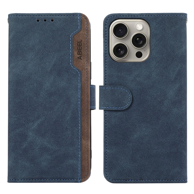 ABEEL Color Block Magnetic RFID Leather Phone Case
