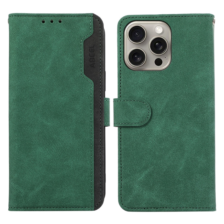 ABEEL Color Block Magnetic RFID Leather Phone Case