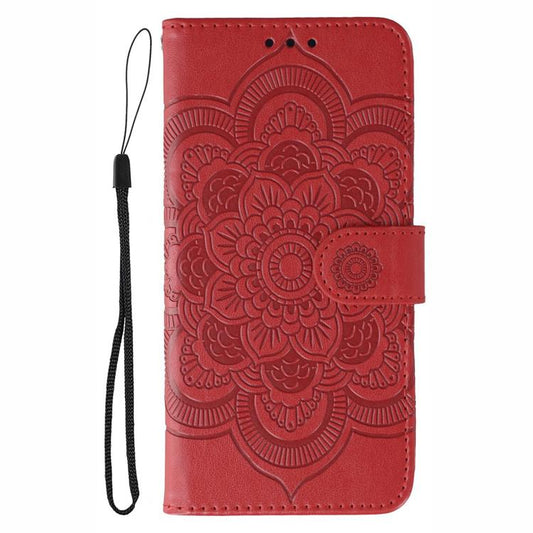 Sun Mandala Embossing Pattern Phone Leather Case, For Google Pixel 9a, For Google Pixel 9 Pro, For Google Pixel 9, For Google Pixel 8A, For Google Pixel 8 Pro, For Google Pixel 8