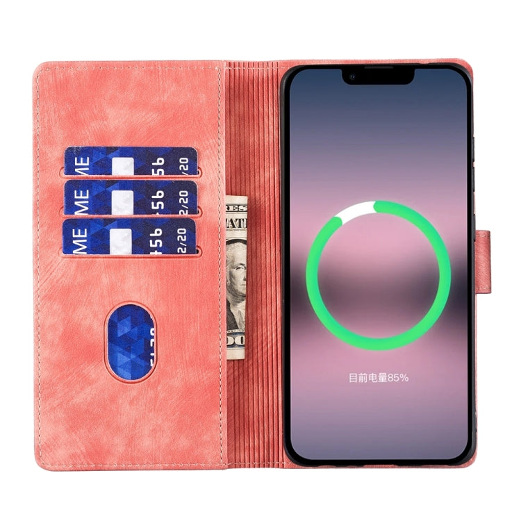 Pen Heart Cat Embossed Leather Phone Case