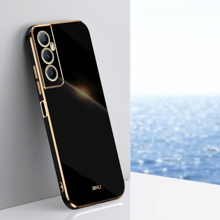 XINLI Straight Edge 6D Electroplate TPU Phone Case, For Realme C65