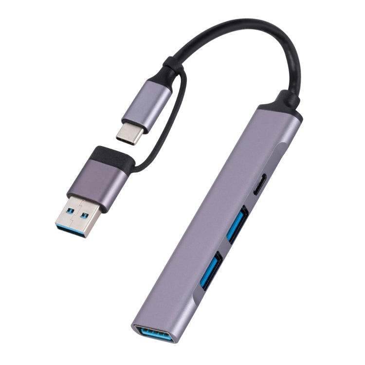 809-C 6 in 1 USB+Type-C to USB Multifunctional Docking Station HUB Adapter, 809-C