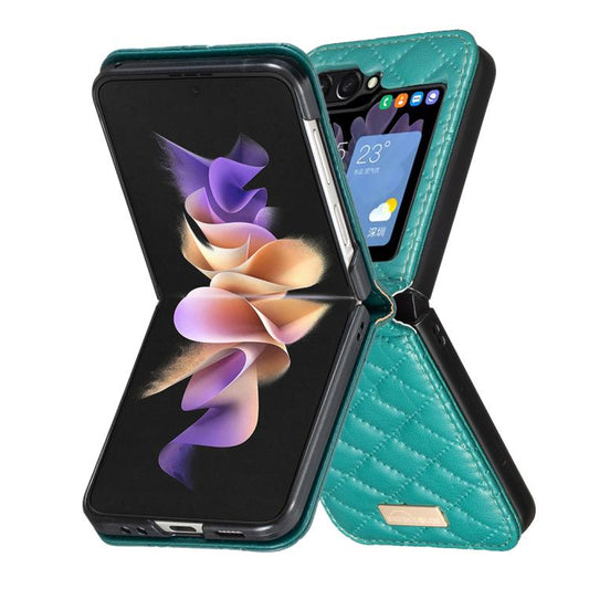 Diamond Lattice PU + PC Shockproof Phone Case, For Galaxy Z Flip8 5G, For Samsung Galaxy Z Flip7 FE / Flip6, For Samsung Galaxy Z Flip7, For Samsung Galaxy Z Flip5