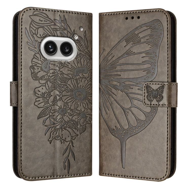 Embossed Butterfly Leather Phone Case, For Nothing Phone 4a Pro, For Nothing Phone 4a, For Nothing CMF Phone 1, For Nothing Phone 2a