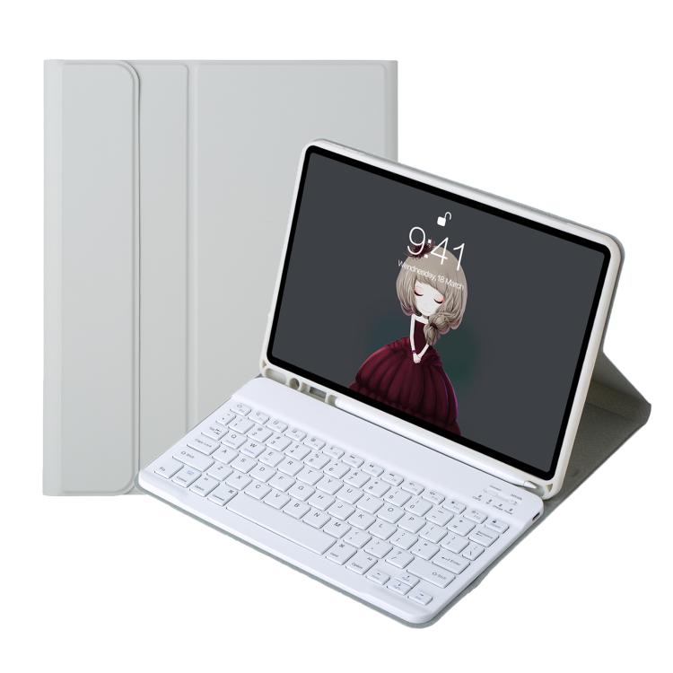 A13B Lambskin Texture Bluetooth Touch Keyboard Leather Tablet Case with Pen Slot, For iPad Pro 11 2024