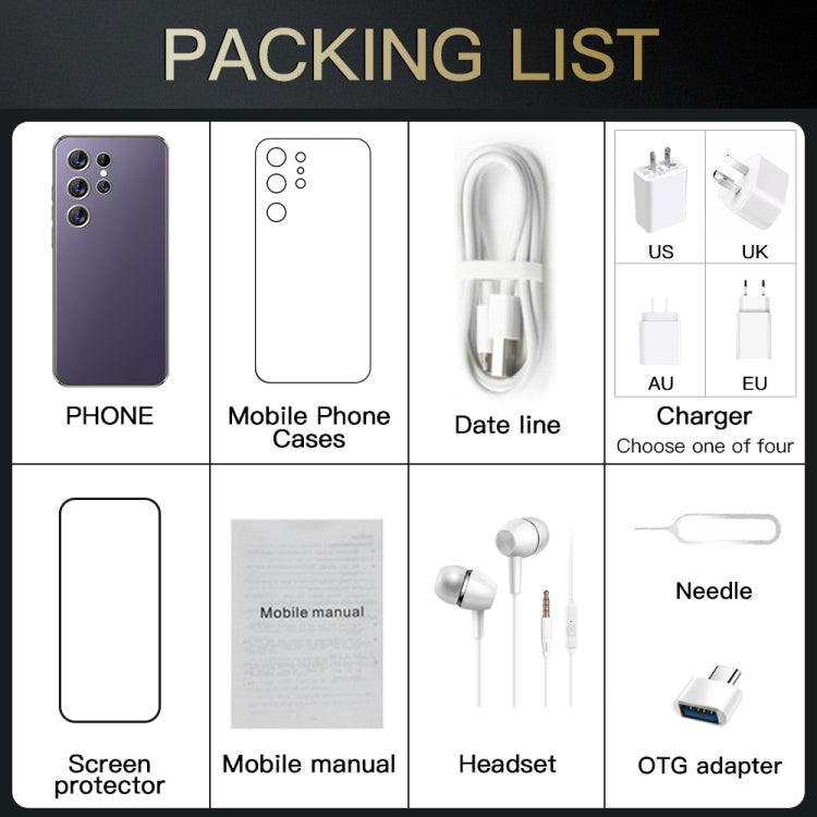 S24 Ultra / C24, 6.8 inch Screen, Android 8.1 7731E Quad Core, Network: 3G, OTG, Dual SIM, 2GB+16GB