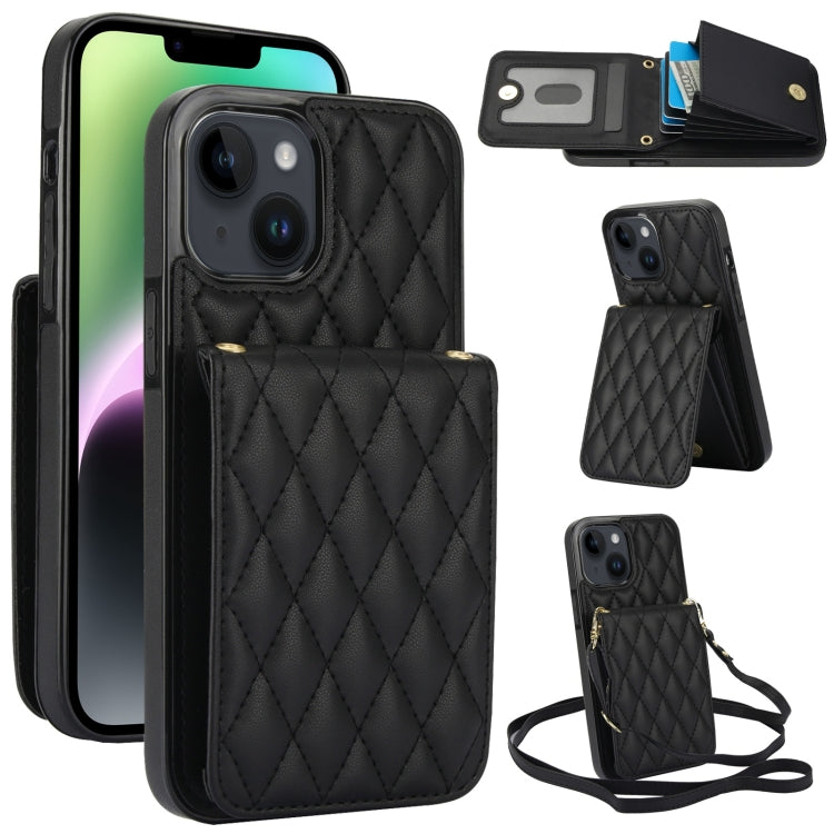 YM015 Crossbody Rhombic Card Bag RFID Phone Case, For iPhone 13 Pro Max, For iPhone 13 Pro, For iPhone 13, For iPhone 12 / 12 Pro, For iPhone 12 Pro Max, For iPhone 11 Pro Max, For iPhone 11, For iPhone 11 Pro
