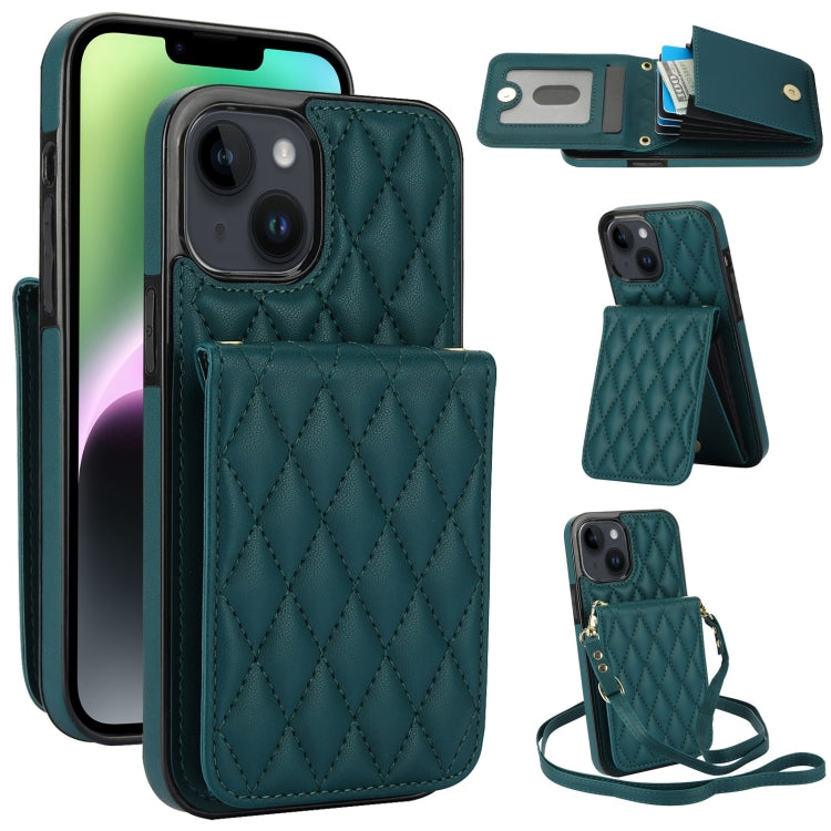 YM015 Crossbody Rhombic Card Bag RFID Phone Case, For iPhone 13 Pro Max, For iPhone 13 Pro, For iPhone 13, For iPhone 12 / 12 Pro, For iPhone 12 Pro Max, For iPhone 11 Pro Max, For iPhone 11, For iPhone 11 Pro
