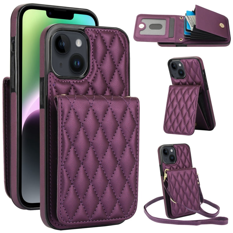 YM015 Crossbody Rhombic Card Bag RFID Phone Case, For iPhone 13 Pro Max, For iPhone 13 Pro, For iPhone 13, For iPhone 12 / 12 Pro, For iPhone 12 Pro Max, For iPhone 11 Pro Max, For iPhone 11, For iPhone 11 Pro
