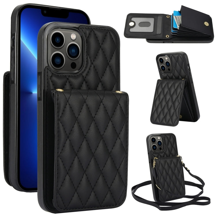 YM015 Crossbody Rhombic Card Bag RFID Phone Case, For iPhone 13 Pro Max, For iPhone 13 Pro, For iPhone 13, For iPhone 12 / 12 Pro, For iPhone 12 Pro Max, For iPhone 11 Pro Max, For iPhone 11, For iPhone 11 Pro