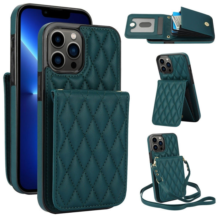YM015 Crossbody Rhombic Card Bag RFID Phone Case, For iPhone 13 Pro Max, For iPhone 13 Pro, For iPhone 13, For iPhone 12 / 12 Pro, For iPhone 12 Pro Max, For iPhone 11 Pro Max, For iPhone 11, For iPhone 11 Pro