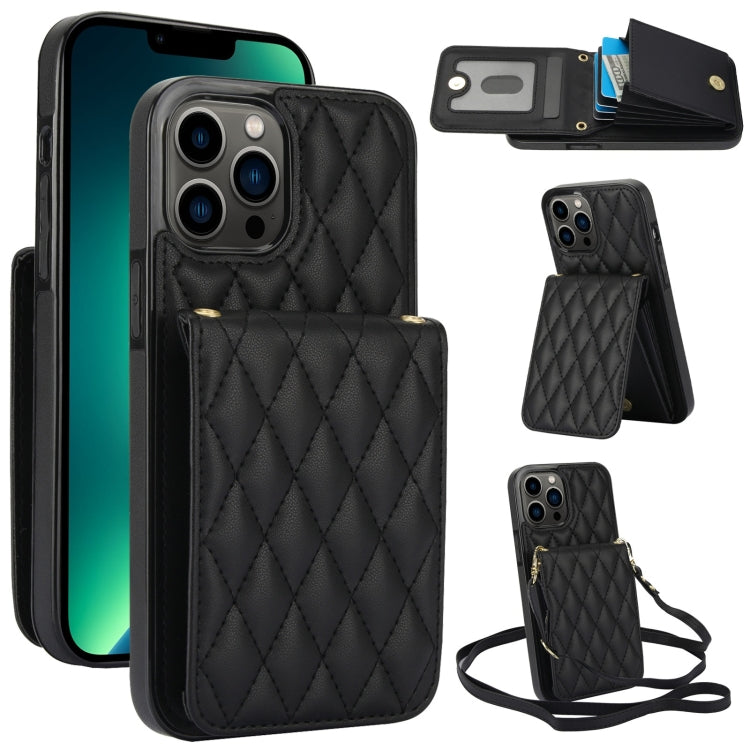 YM015 Crossbody Rhombic Card Bag RFID Phone Case, For iPhone 13 Pro Max, For iPhone 13 Pro, For iPhone 13, For iPhone 12 / 12 Pro, For iPhone 12 Pro Max, For iPhone 11 Pro Max, For iPhone 11, For iPhone 11 Pro