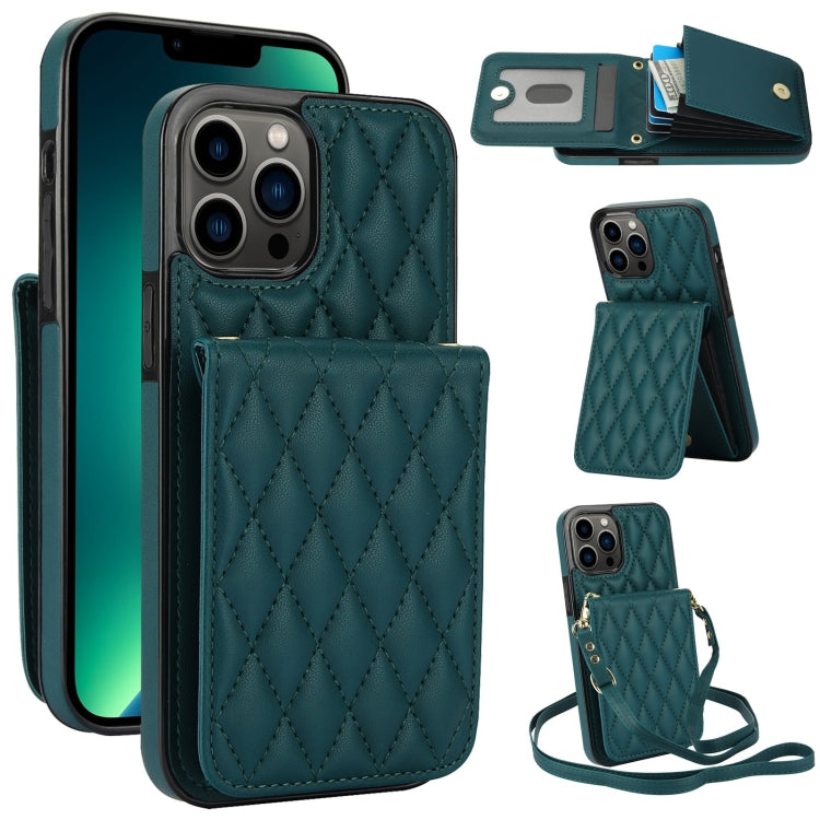 YM015 Crossbody Rhombic Card Bag RFID Phone Case, For iPhone 13 Pro Max, For iPhone 13 Pro, For iPhone 13, For iPhone 12 / 12 Pro, For iPhone 12 Pro Max, For iPhone 11 Pro Max, For iPhone 11, For iPhone 11 Pro