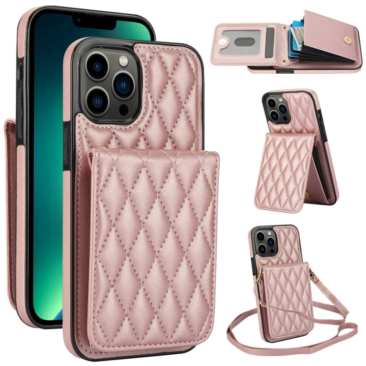 YM015 Crossbody Rhombic Card Bag RFID Phone Case, For iPhone 13 Pro Max, For iPhone 13 Pro, For iPhone 13, For iPhone 12 / 12 Pro, For iPhone 12 Pro Max, For iPhone 11 Pro Max, For iPhone 11, For iPhone 11 Pro