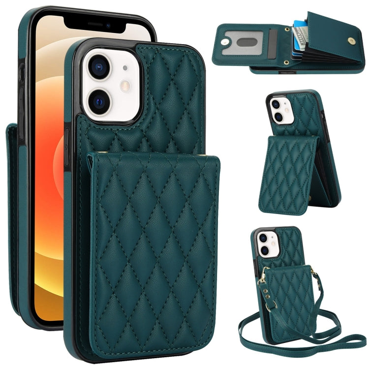 YM015 Crossbody Rhombic Card Bag RFID Phone Case, For iPhone 13 Pro Max, For iPhone 13 Pro, For iPhone 13, For iPhone 12 / 12 Pro, For iPhone 12 Pro Max, For iPhone 11 Pro Max, For iPhone 11, For iPhone 11 Pro