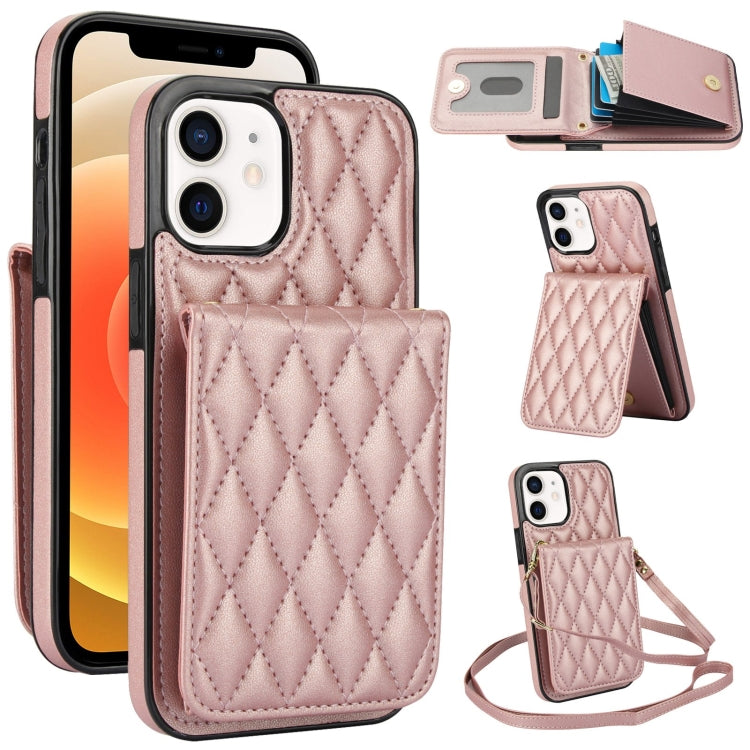 YM015 Crossbody Rhombic Card Bag RFID Phone Case, For iPhone 13 Pro Max, For iPhone 13 Pro, For iPhone 13, For iPhone 12 / 12 Pro, For iPhone 12 Pro Max, For iPhone 11 Pro Max, For iPhone 11, For iPhone 11 Pro