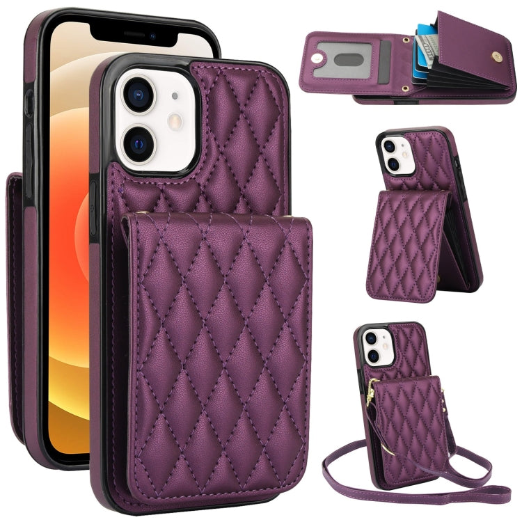 YM015 Crossbody Rhombic Card Bag RFID Phone Case, For iPhone 13 Pro Max, For iPhone 13 Pro, For iPhone 13, For iPhone 12 / 12 Pro, For iPhone 12 Pro Max, For iPhone 11 Pro Max, For iPhone 11, For iPhone 11 Pro