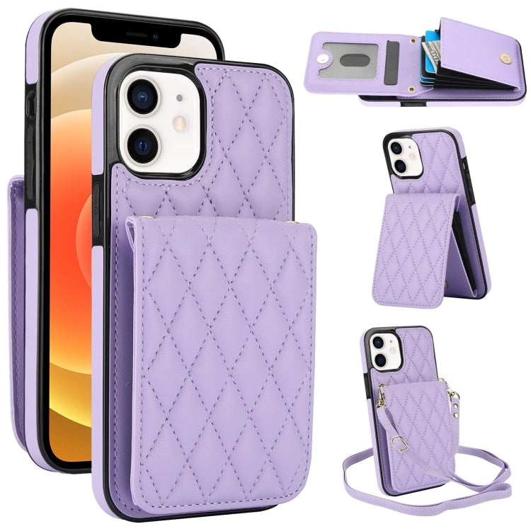 YM015 Crossbody Rhombic Card Bag RFID Phone Case, For iPhone 13 Pro Max, For iPhone 13 Pro, For iPhone 13, For iPhone 12 / 12 Pro, For iPhone 12 Pro Max, For iPhone 11 Pro Max, For iPhone 11, For iPhone 11 Pro