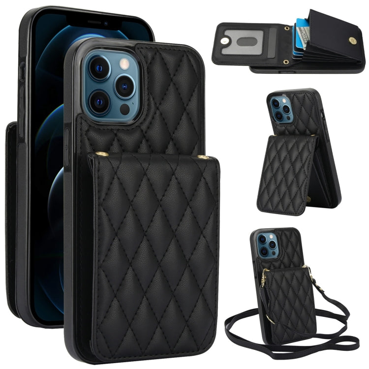 YM015 Crossbody Rhombic Card Bag RFID Phone Case, For iPhone 13 Pro Max, For iPhone 13 Pro, For iPhone 13, For iPhone 12 / 12 Pro, For iPhone 12 Pro Max, For iPhone 11 Pro Max, For iPhone 11, For iPhone 11 Pro